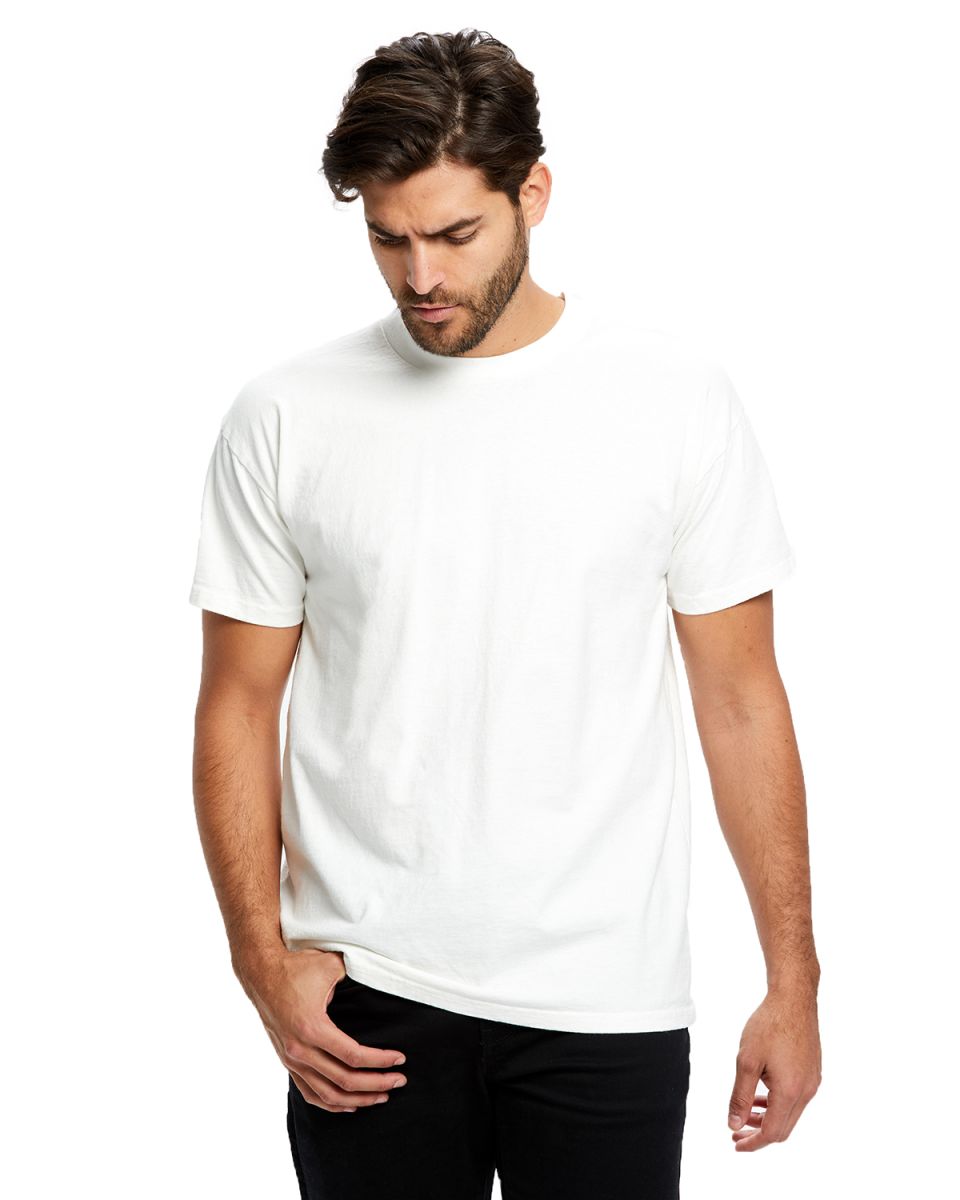 Men's Vintage Fit Heavyweight Cotton T-Shirt Off White front view
