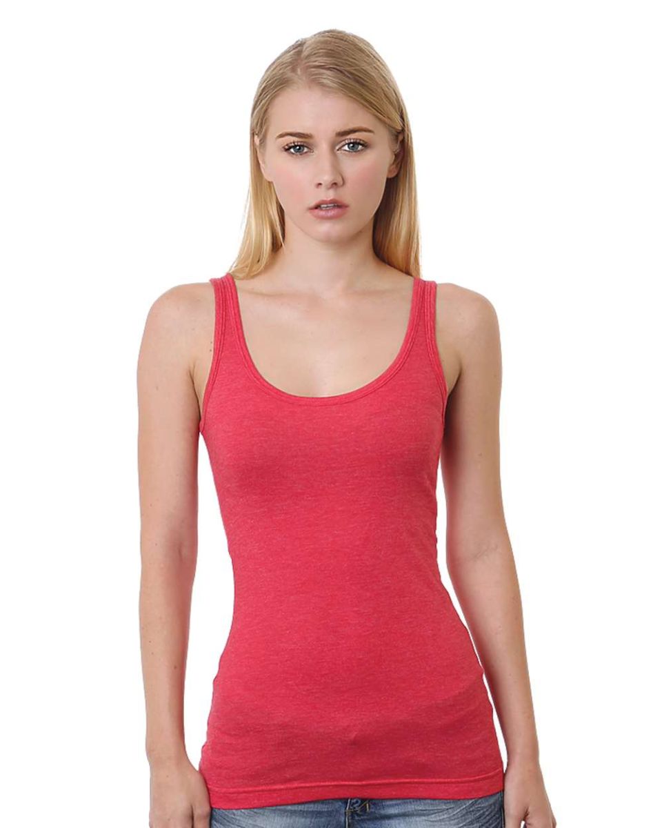 301 3410 Women's Tank Top Heather Red front view
