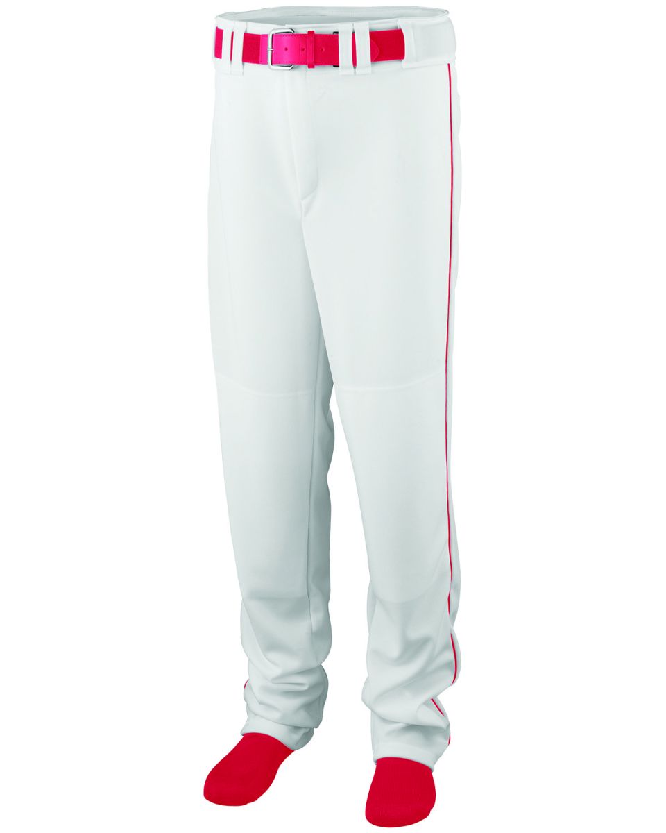 Augusta Sportswear 1445 Series Baseball/Softball P WHITE/ RED front view