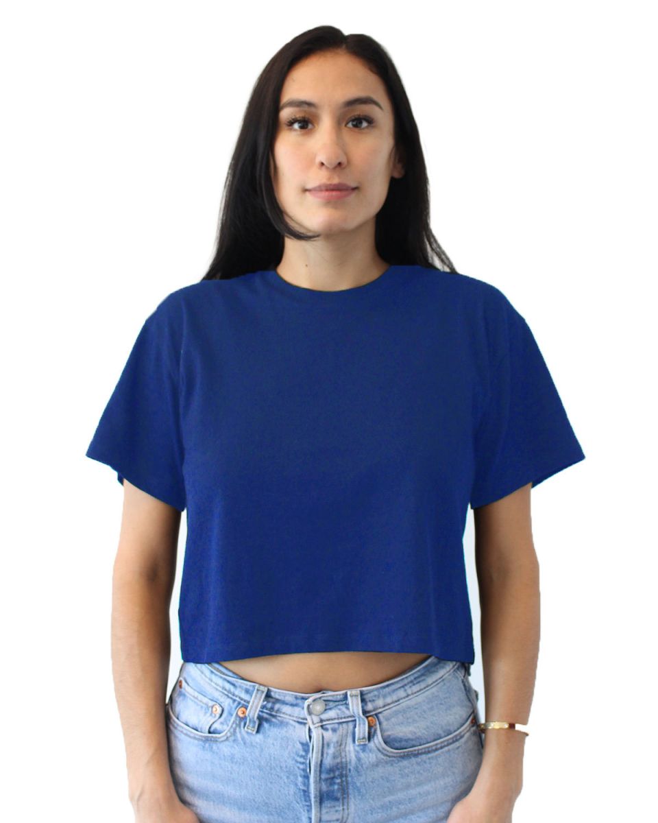 Next Level Apparel 1580 Ladies' Ideal Crop T-Shirt ROYAL front view