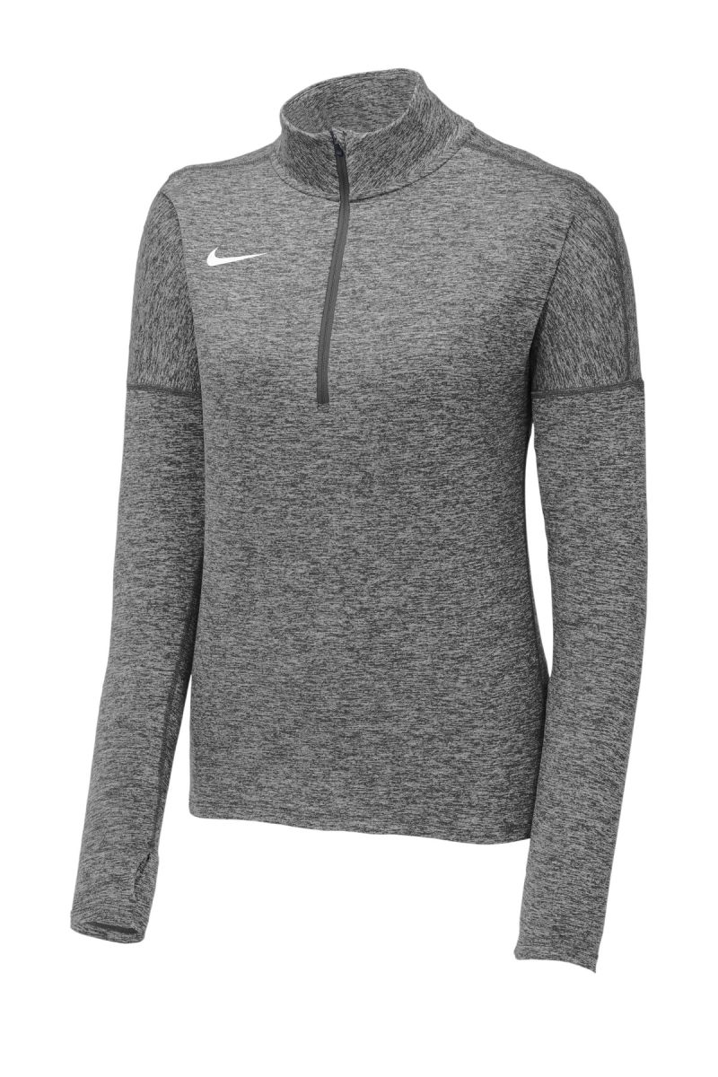 Nike 897021  Ladies Dry Element 1/2-Zip Cover-Up Anthr Hthr front view
