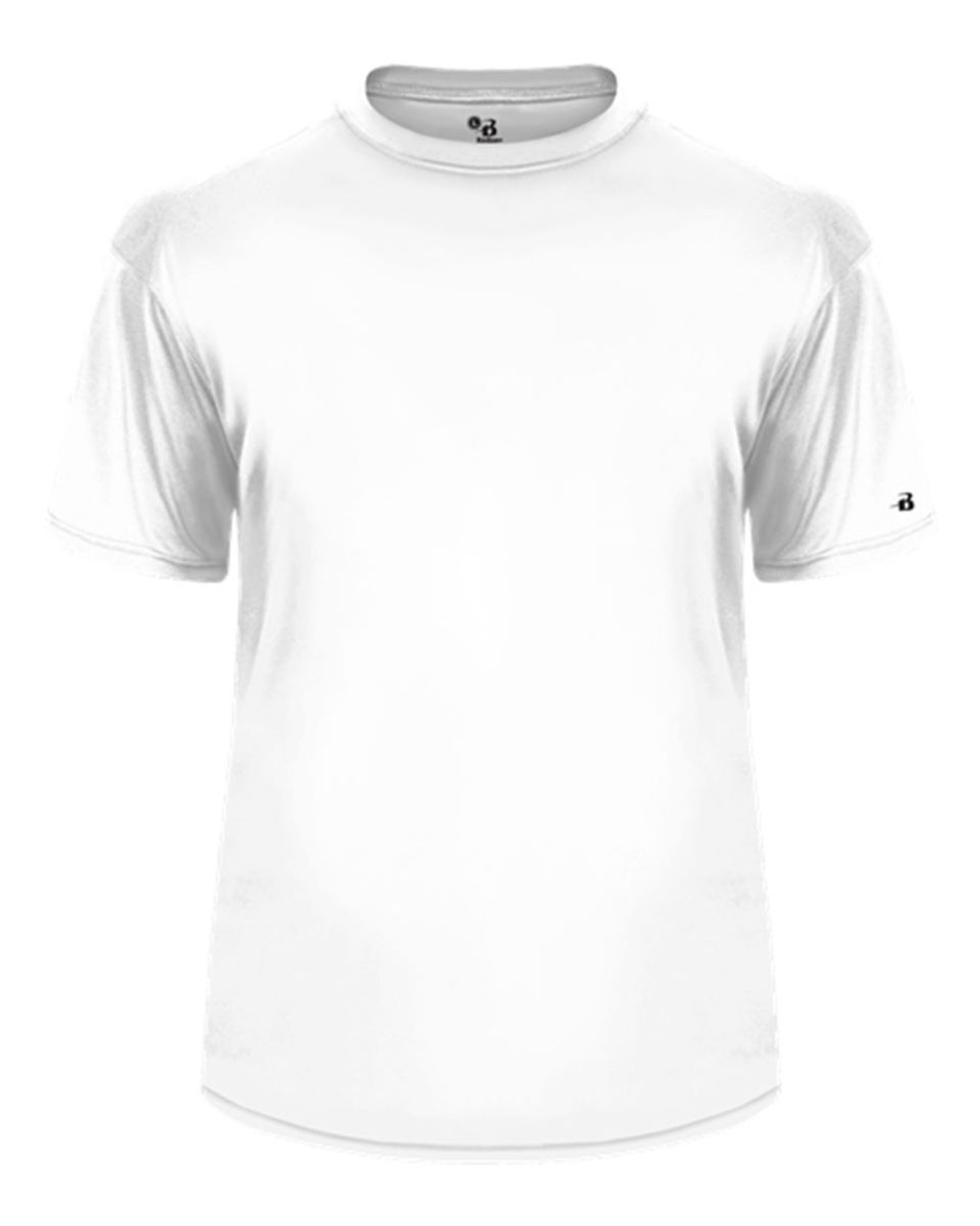 Badger Sportswear 4202 Link T-Shirt White front view