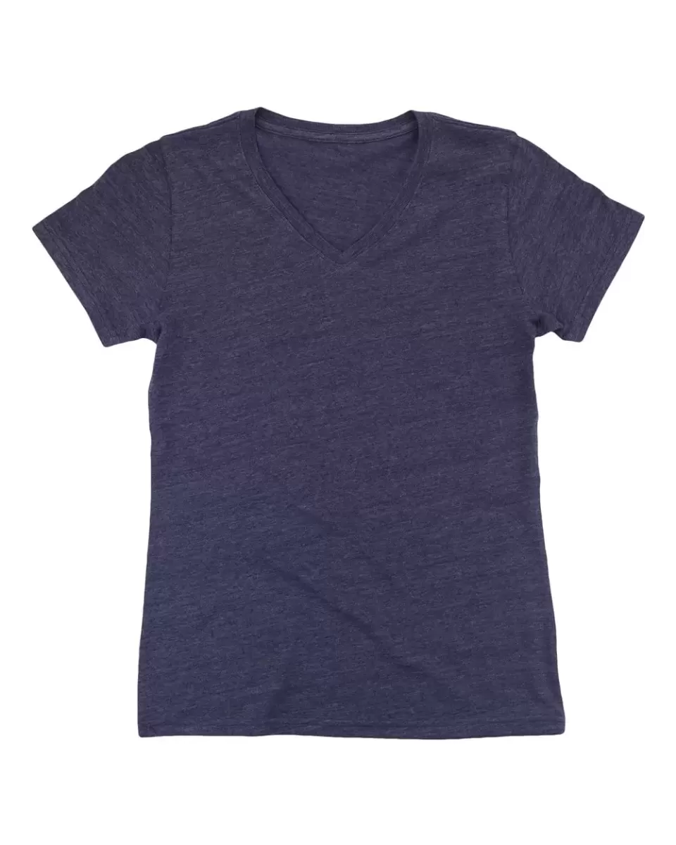 Boxercraft T23 Women's Relaxed V-Neck T-Shirt Navy front view
