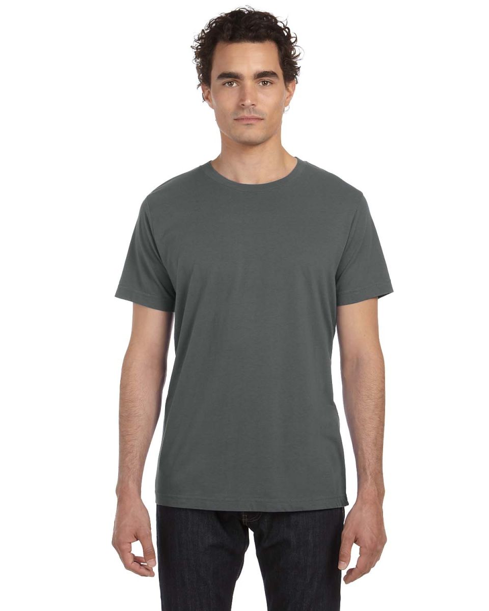 BELLA+CANVAS 3650 Mens Poly-Cotton T-Shirt ASPHALT front view