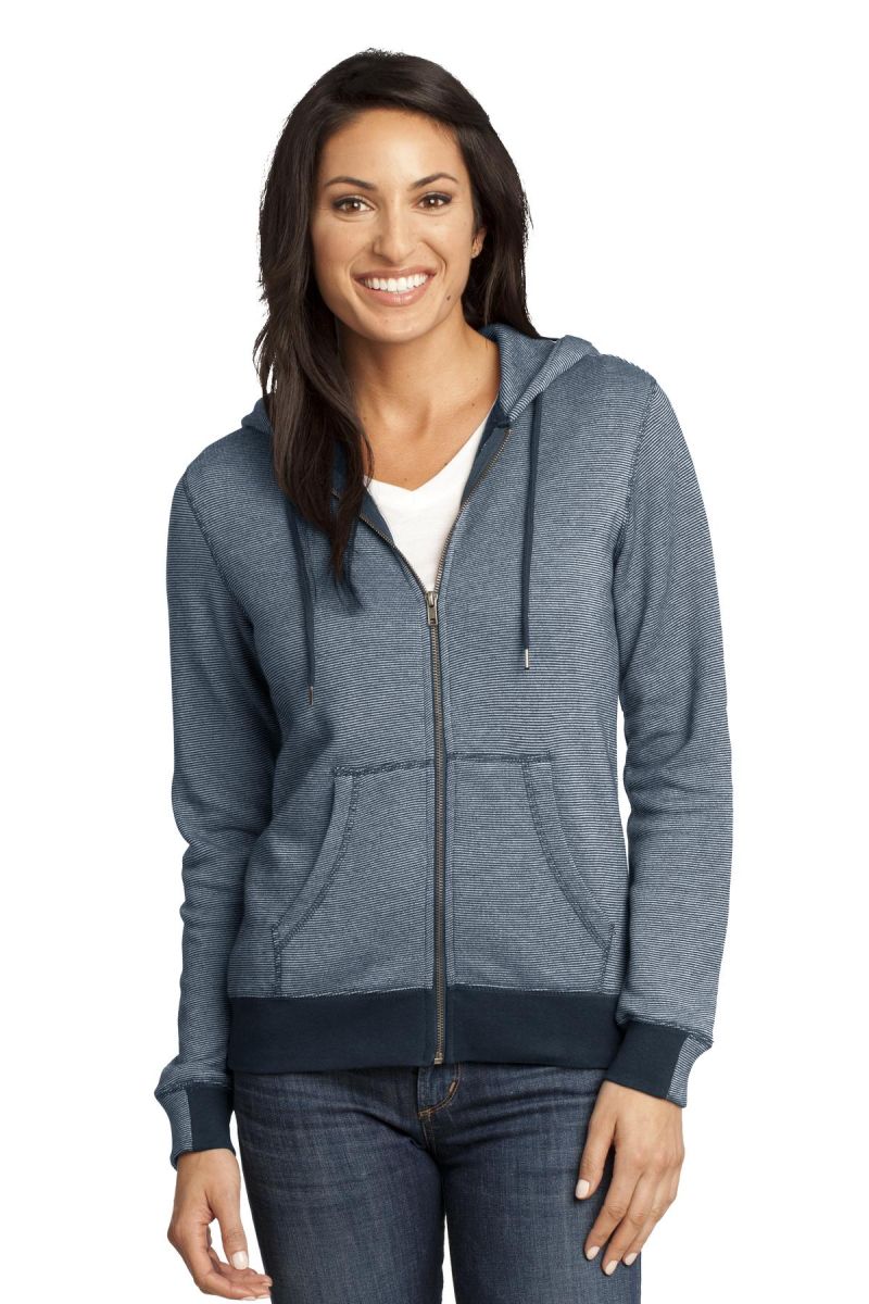 ladies navy zip hoodie