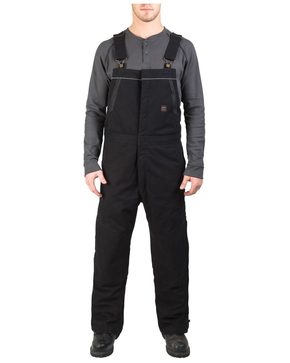 Dickies Workwear YB717 Insulated Bib Overalls MDNIGHT BLK _ 2XL front view