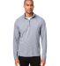 North End NE415 Men's Eclipse Jacquard Quarter-Zip in Classc navy hthr front view