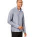 North End NE415 Men's Eclipse Jacquard Quarter-Zip in Classc navy hthr side view