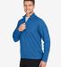 North End NE412 Men's Express Tech Performance Qua in Lt nautical blu side view