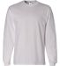 363LS Jerzees Adult HiDENSI-TTM Long-Sleeve Cotton T-Shirt White front view