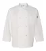 Chef Designs 0413 Button Chef Coat with Thermometer Pocket White front view