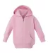 3446 Rabbit Skins Infant Zipper Hooded Sweatshirt PINK front view