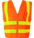 ML Kishigo 1197-1198 Prismatic Hydrowick-Lite Multi Zipper Vest Orange front view