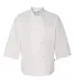 Chef Designs 0402 Three-Quarter Sleeve Chef Coat White front view