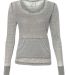  8255 J. America - Women's Zen Thermal Long Sleeve T-Shirt Cement front view