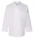 Chef Designs 0414 Eight Knot Button Chef Coat with Thermometer Pocket White front view