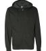 SS2200Z Independent Trading Co. Lightweight Full-Zip Hooded Sweatshirt Charcoal Heather front view