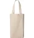 1726 Liberty Bags - Double Bottle Wine Tote NATURAL front view