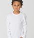 4107 American Apparel Toddler Long Sleeve Tee White front view