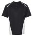 Augusta Sportswear 1526 Youth RBI Performance Jersey Black/ Silver Grey/ White front view