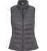 Weatherproof 16700W 32 Degrees Women's Packable Down Vest Dark Pewter front view