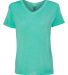 8132 J. America - Women's Oasis Wash V-Neck T-Shirt Spearmint front view