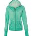 8665 J. America Women's Oasis French Terry Full-Zip Hoodie Spearmint front view