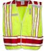 ML Kishigo 4003BV Fire Vest Lime/ Red front view