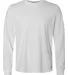 Russel Athletic 64LTTM Essential Long Sleeve 60/40 Performance Tee White front view