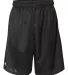 Russel Athletic 651AFM 9" Polyester Tricot Mesh Pocketed Shorts Black front view