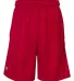 Russel Athletic 651AFM 9" Polyester Tricot Mesh Pocketed Shorts True Red front view