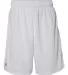 Russel Athletic 651AFM 9" Polyester Tricot Mesh Pocketed Shorts White front view