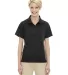 Extreme by Ash City 75056 Extreme Eperformance™ Ladies' Ottoman Textured Polo BLACK 703 front view