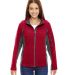 North End 78198 Ladies' Generate Textured Fleece Jacket CLASSIC RED front view