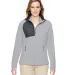 North End 78215 Ladies' Excursion Trail Fabric-Block Fleece Jacket SILVER front view