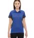78677 Ash City - North End Sport Red Ladies' Refresh UTK cool.logik™ Coffee Performance Mélange Jersey Polo NAUTICAL BLUE front view