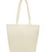 8866 UltraClub® Cotton Canvas Jumbo Tote with Gusset  NATURAL front view
