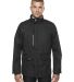 88672 Ash City - North End Sport Blue Men's Uptown Three-Layer Light Bonded City Textured Soft Shell Jacket BLACK front view