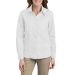 Dickies FL254 Ladies' Long-Sleeve Stretch Oxford Shirt WHITE front view