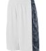 Augusta Sportswear 1725 Youth Fast Break Game Short White/ Graphite/ Black Print front view