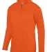 Augusta Sportswear 5507 Wicking Fleece Quarter-Zip Pullover Orange front view
