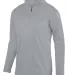 Augusta Sportswear 5507 Wicking Fleece Quarter-Zip Pullover Athletic Grey front view