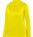 Augusta Sportswear 5509 Women's Wicking Fleece Quarter-Zip Pullover Power Yellow front view