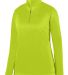 Augusta Sportswear 5509 Women's Wicking Fleece Quarter-Zip Pullover Lime front view