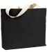 BS600 Bayside Jumbo Cotton Tote BLACK front view