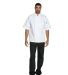 Dickies DC48 Unisex Classic Knot Button Short Sleeve Chef Coat WHITE front view