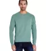 Comfort Wash GDH400 Garment Dyed Crewneck Sweatshirt Cypress Green front view
