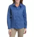 Dickies FL254 Ladies' Long-Sleeve Stretch Oxford Shirt FRENCH BLUE front view