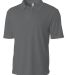 NB3261 A4 Youth Circular-Knit Performance Polo GRAPHITE front view