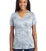 LST370 Sport-Tek® Ladies CamoHex V-Neck Tee in White front view
